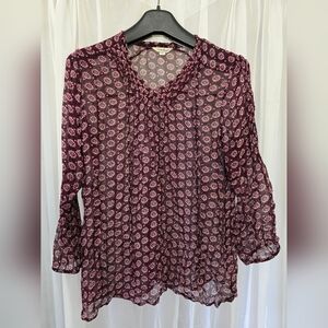 Lucky Brand Red Relaxed Blouse